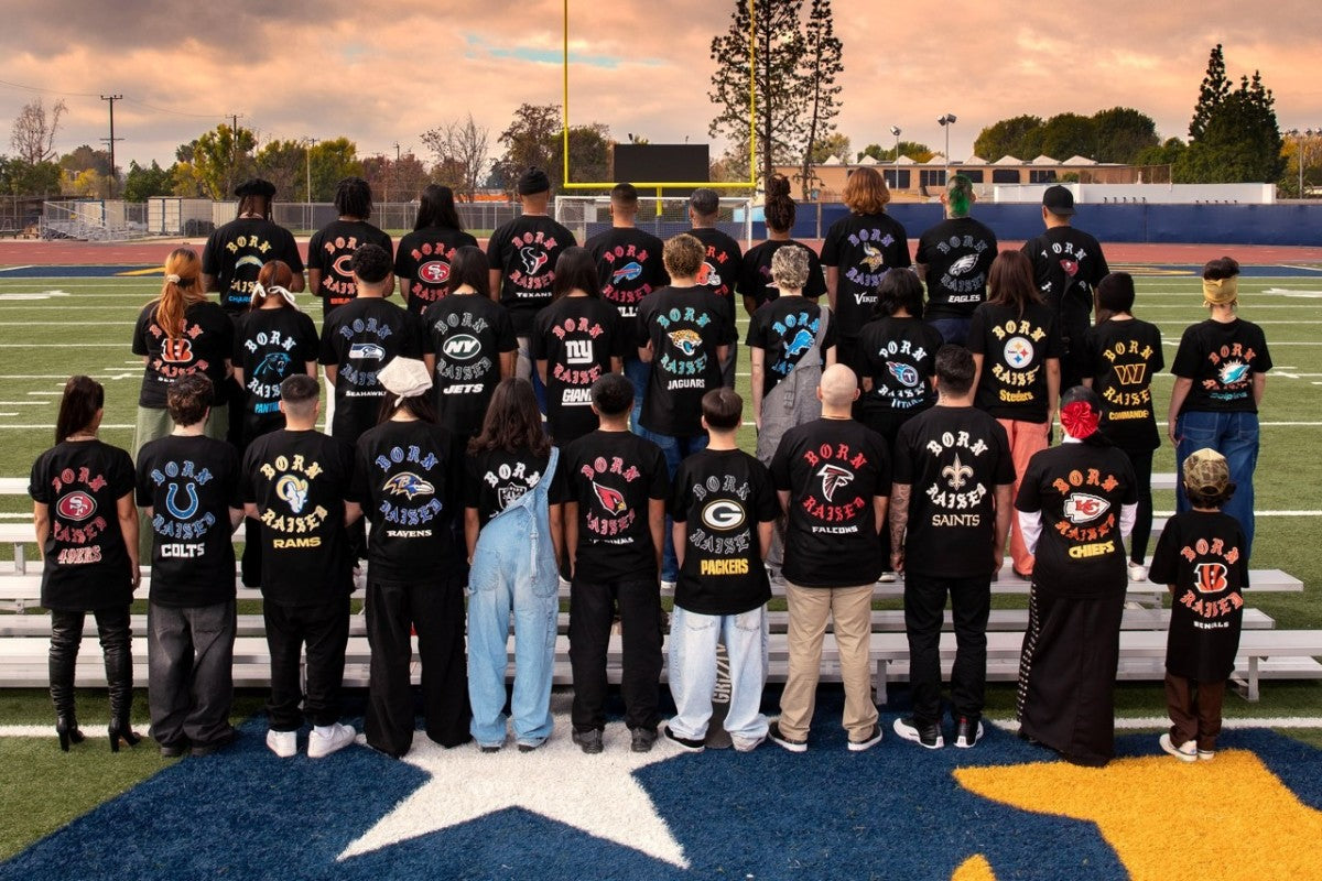 Impressão grunge de futebol americano de nova york para roupas