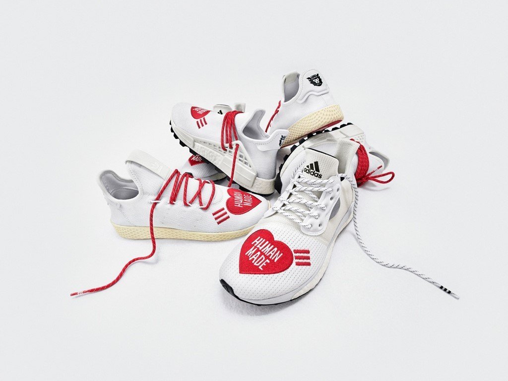 靴 humanmade  Coleção Pharrell x Human Made x Adidas ganha data de lançamento