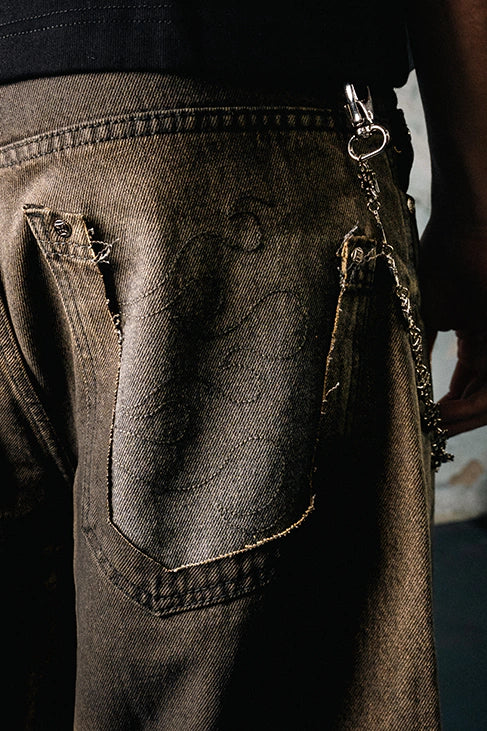 Grey Grease Baggy x Wide Leg