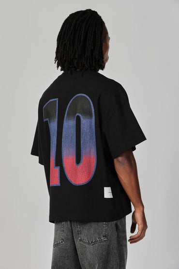 T-Shirt Wide Boxy Big Overhead Kick Tsubasa "Black"