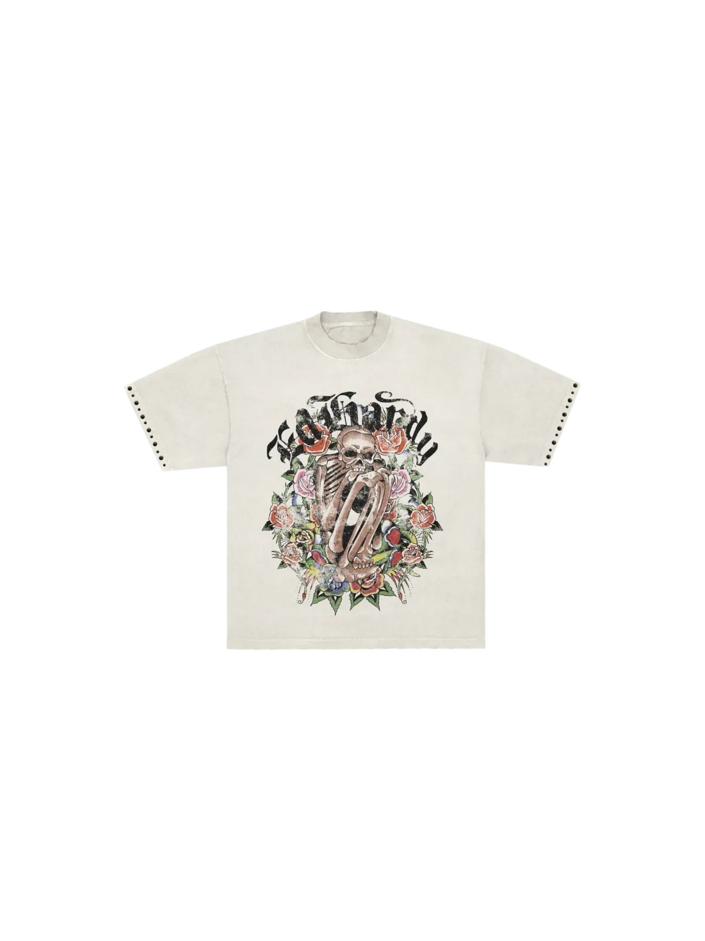 Ed Hardy Camiseta Garden Of Bones "Off White"