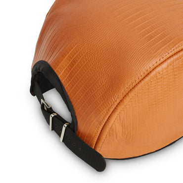3 Panel Leather "Orange & Black"