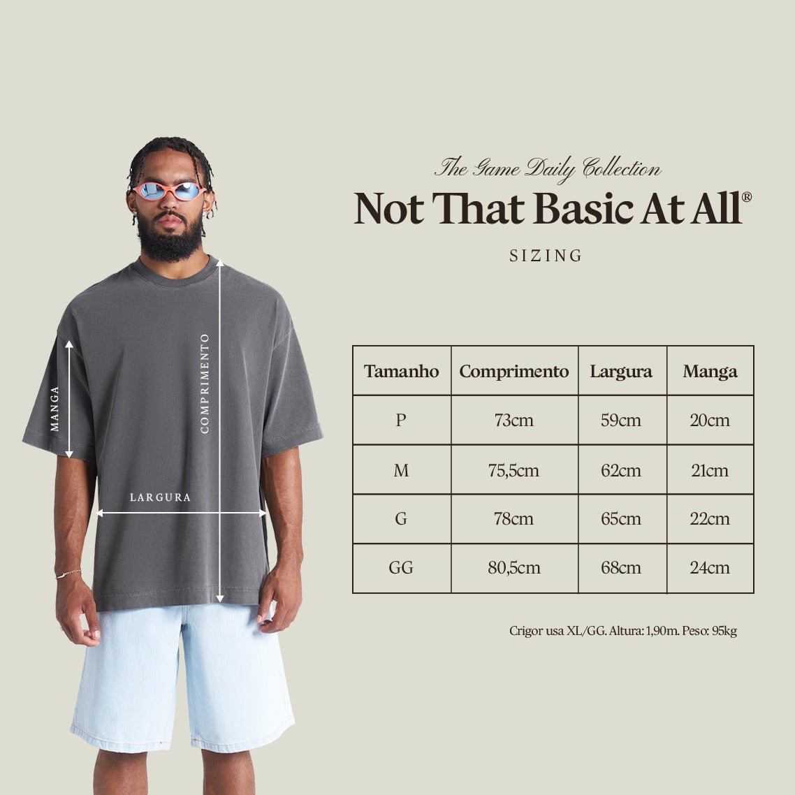48284731867421 T-Shirt Not That Basic Tee® "Stone" S/P da THE GAME vendido pela THE GAME
