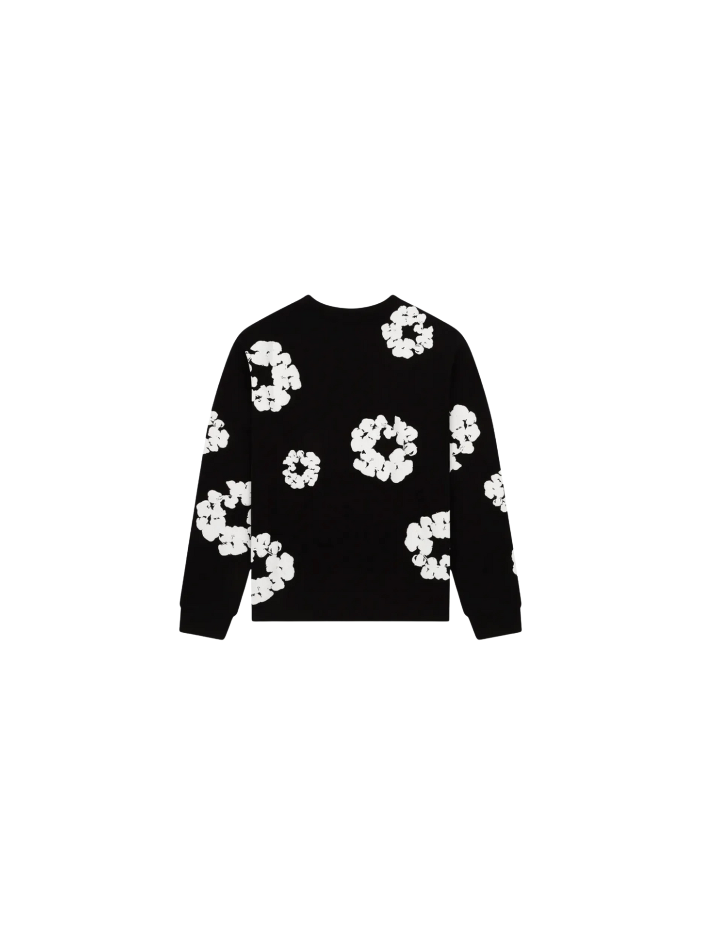 Long Sleeve Cotton Wreath T-shirt "Black"