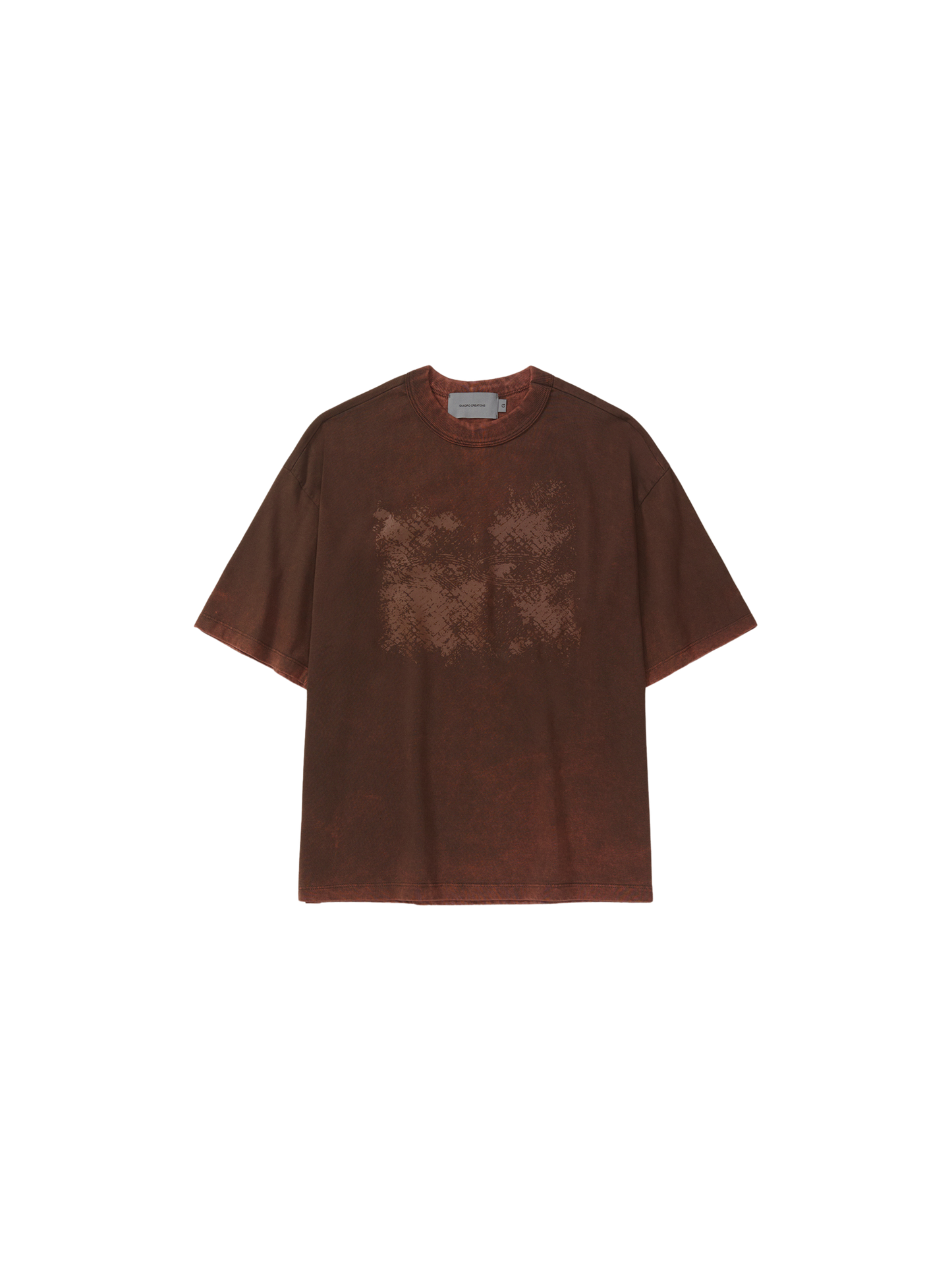 Camiseta Particulas Boxy "Stoned Marrom"