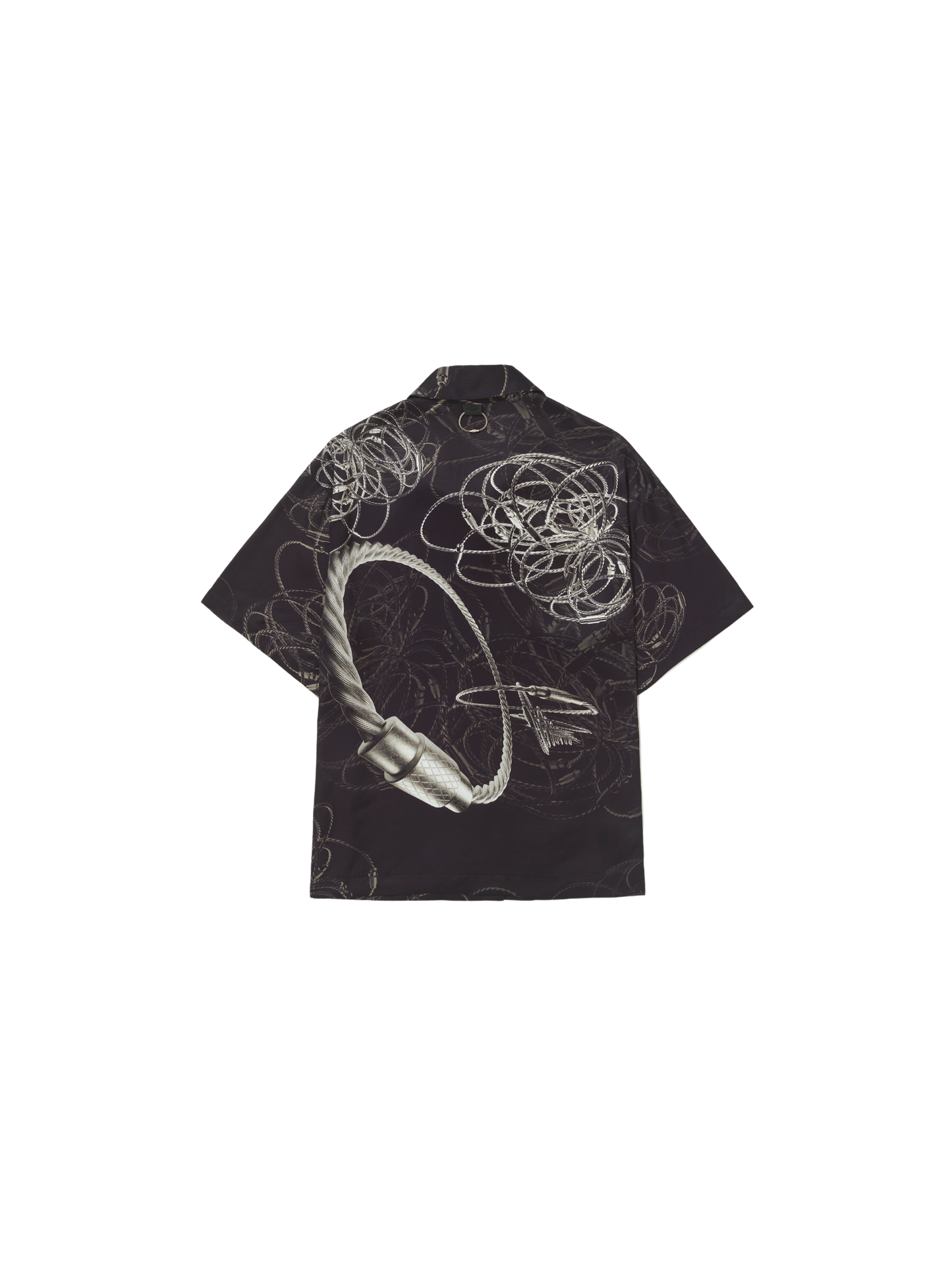 Steel Cable Cuban Collar Shirt "Black"