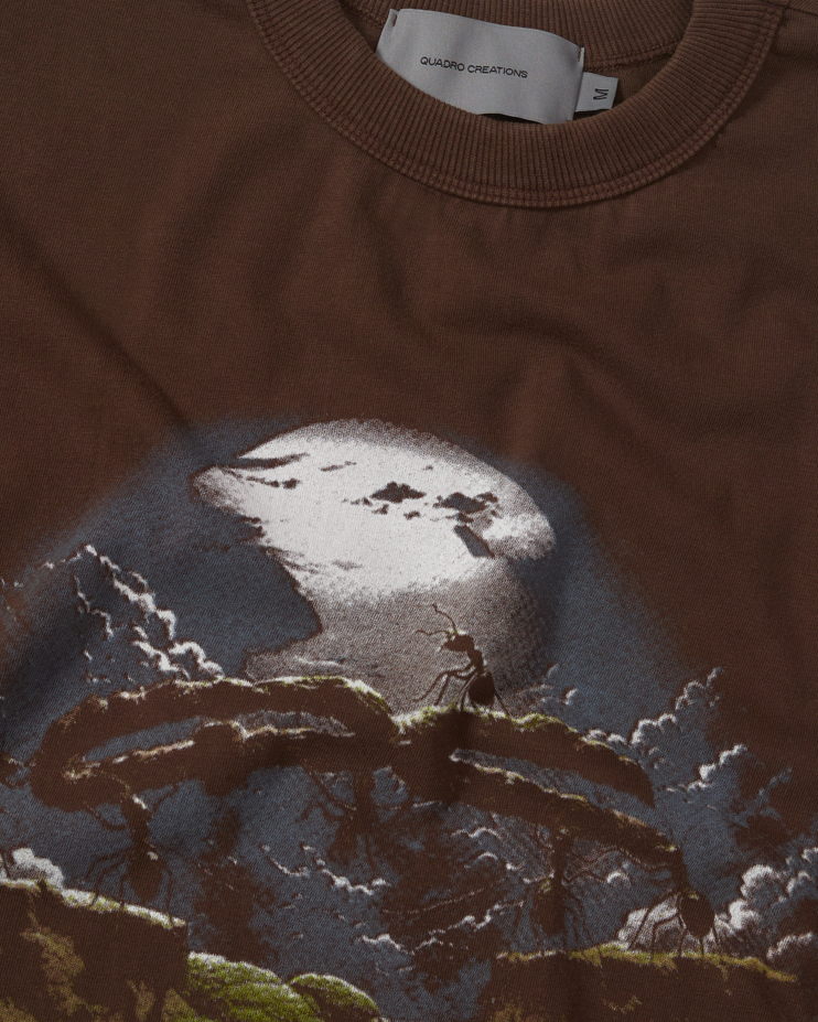 Camiseta Formigas Boxy "Stoned Marrom"