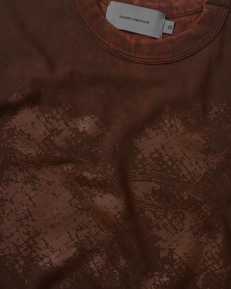 Camiseta Particulas Boxy "Stoned Marrom"