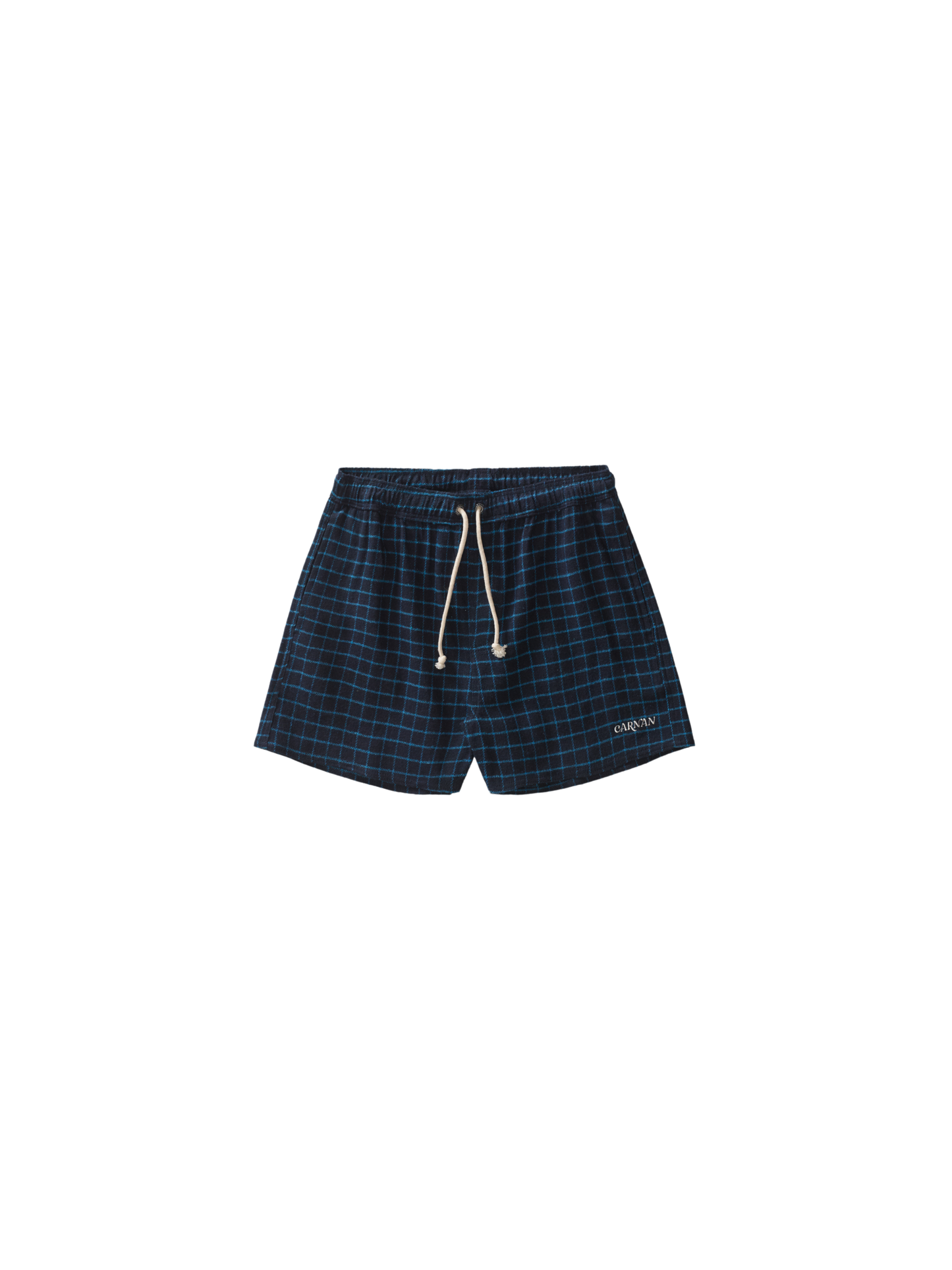 Navy Plaid Shorts