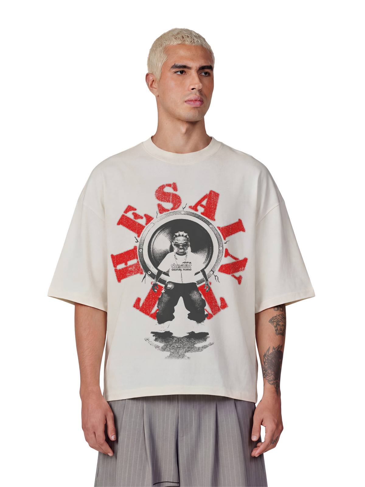 T-Shirt Wide Boxy Subwoofer Men "Off White"