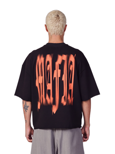 T-Shirt Wide Boxy Ghotic Blur "Black"