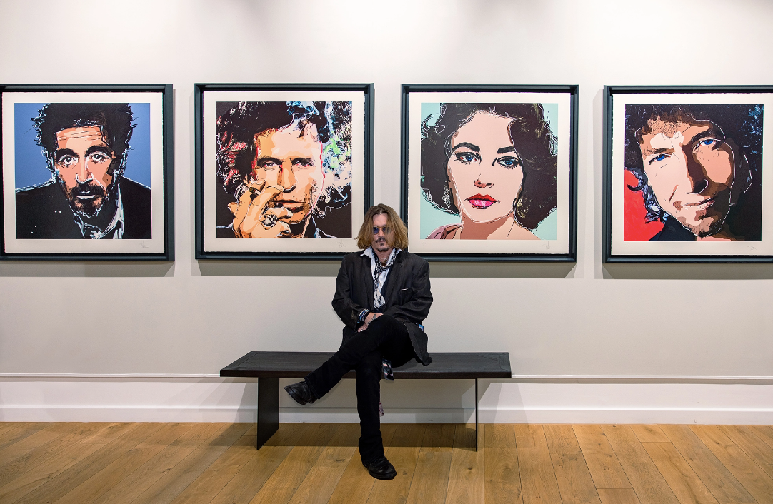 Johnny Depp vende as suas primeiras obras de arte e fatura R$ 18 milhões