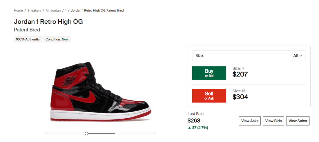 Nike compra pares de Air Jordan 1 “Patent Bred” na StockX e afirma que são falsos
