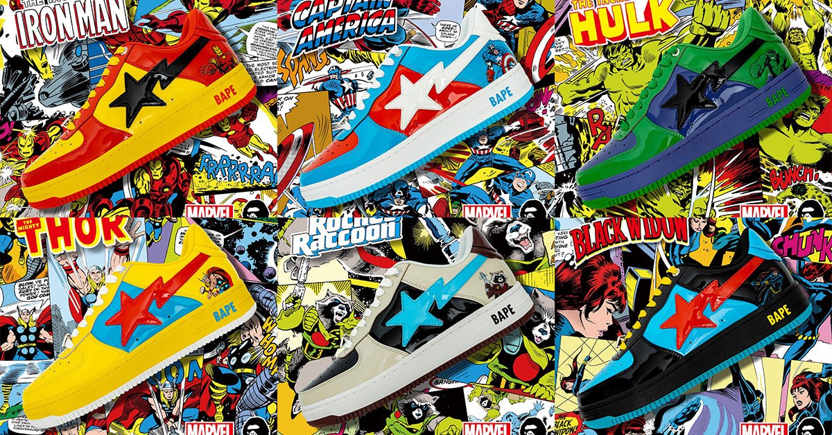 BAPE anuncia novos Marvel x Bape Sta | THE GAME