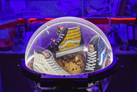 Coleção Palace x Vans Sk8-Hi oferta pack com motivos de cogumelos - THE GAME