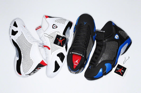 Collab Supreme x Air Jordan XIV ganha data de lançamento e fotos oficiais - THE GAME