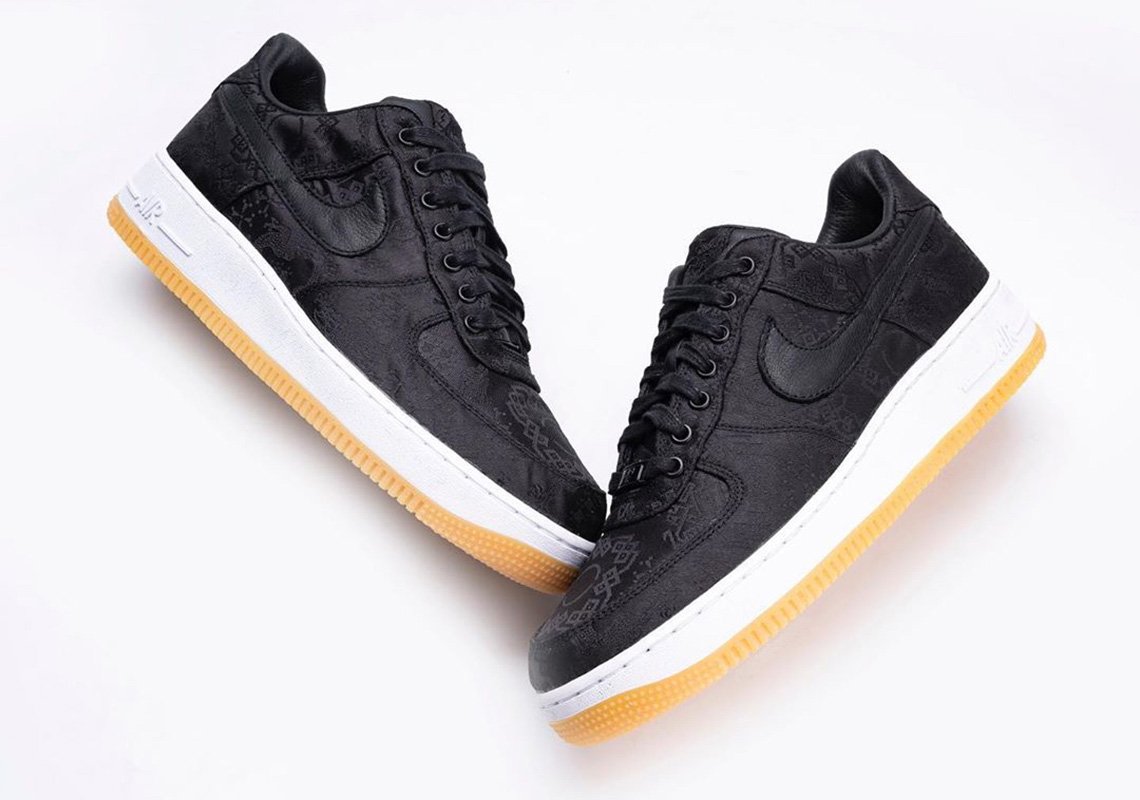 Collab une CLOT, Fragment Design e Nike em novo AF1 Black Silk