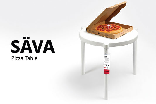 Ikea e Pizza Hut se unem na criação de uma mesa e de uma pizza de almôndegas - THE GAME