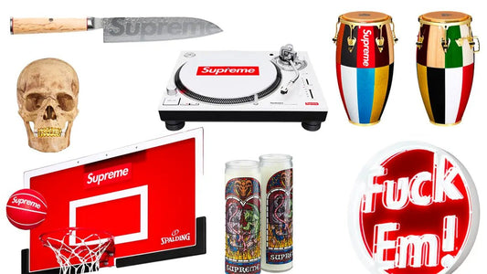 Os acessórios inusitados da coleção FW23 da Supreme - THE GAME