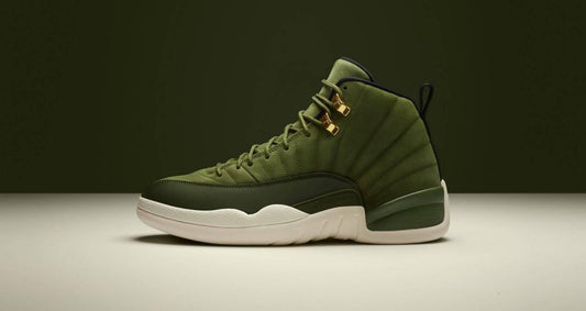 Prepare-se para o Air Jordan XII Olive Canvas do pack Back to School - THE GAME