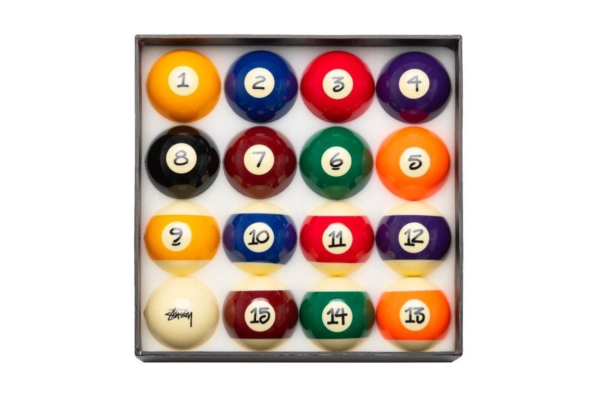 ビリヤード STUSSY BILLIARD BALLS Stüssy lança conjunto de bolas de bilhar | THE GAME