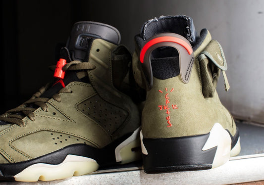 Travis Scott x Air Jordan 6 Medium Olive é lançado nos Estados Unidos - THE GAME