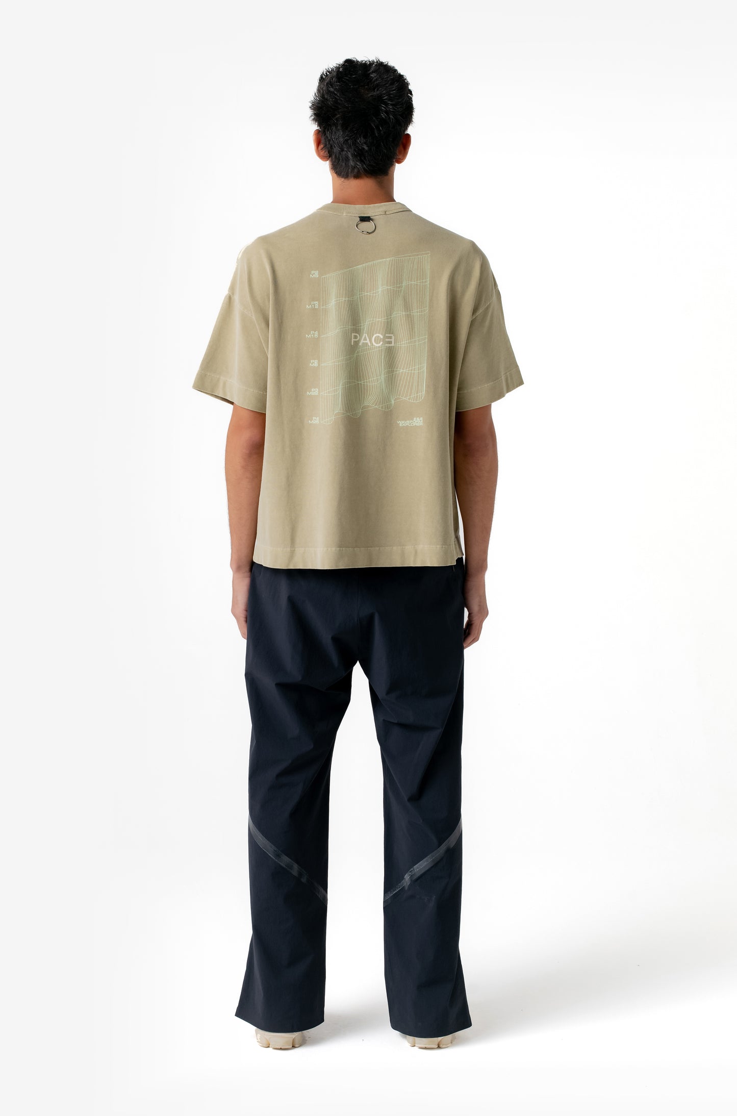 PACE - Wave Form Oversized Tee "Stone Green" - THE GAME