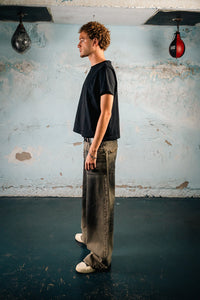 Grey Grease Baggy x Wide Leg