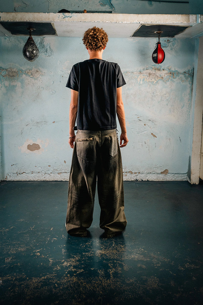 Grey Grease Baggy x Wide Leg