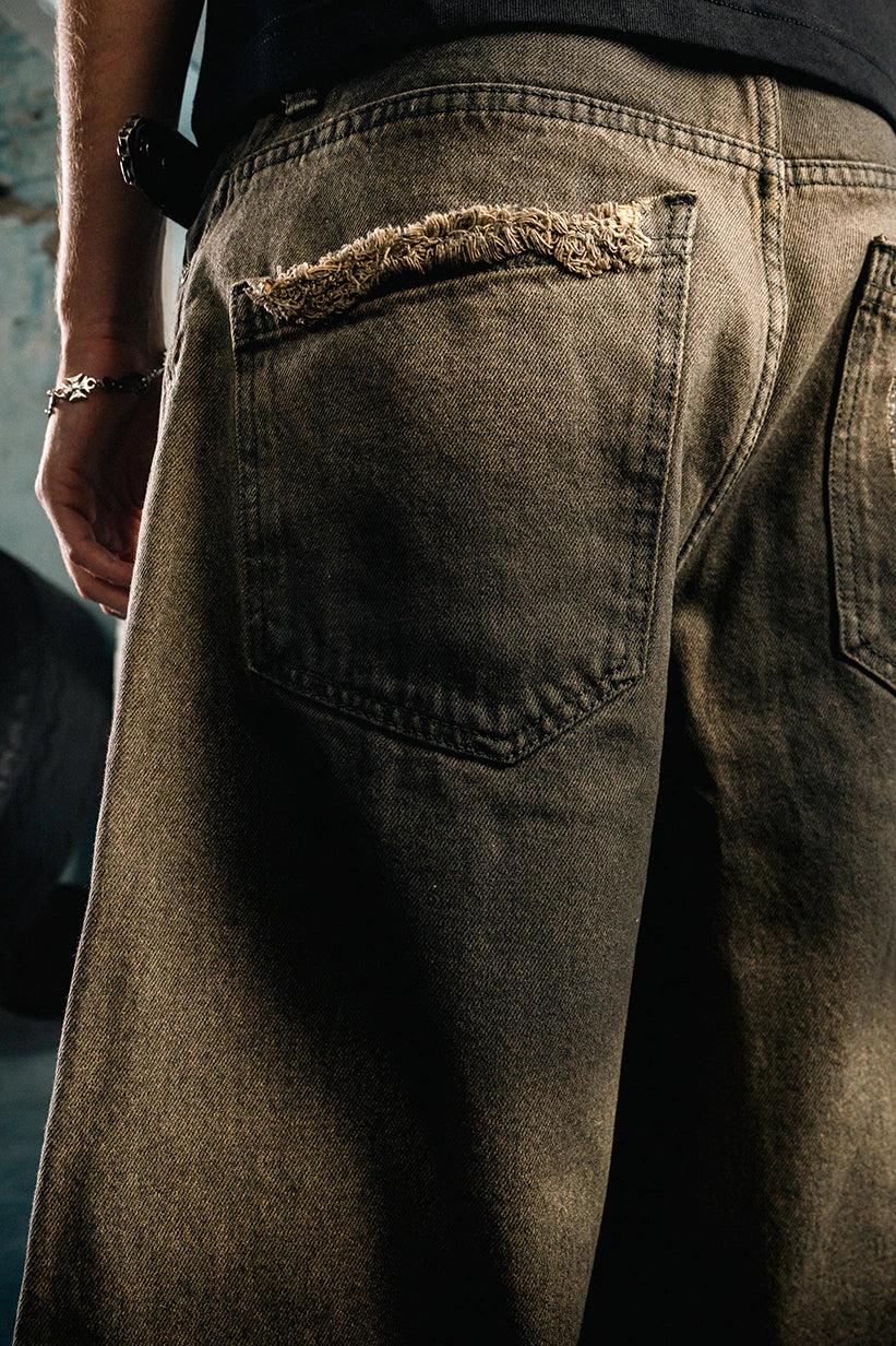 Grey Grease Baggy x Wide Leg