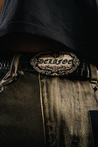 Black Croco Buckle Belt