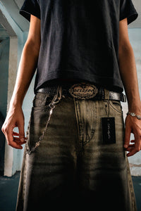 Black Croco Buckle Belt