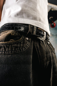 Silver Croco Belt