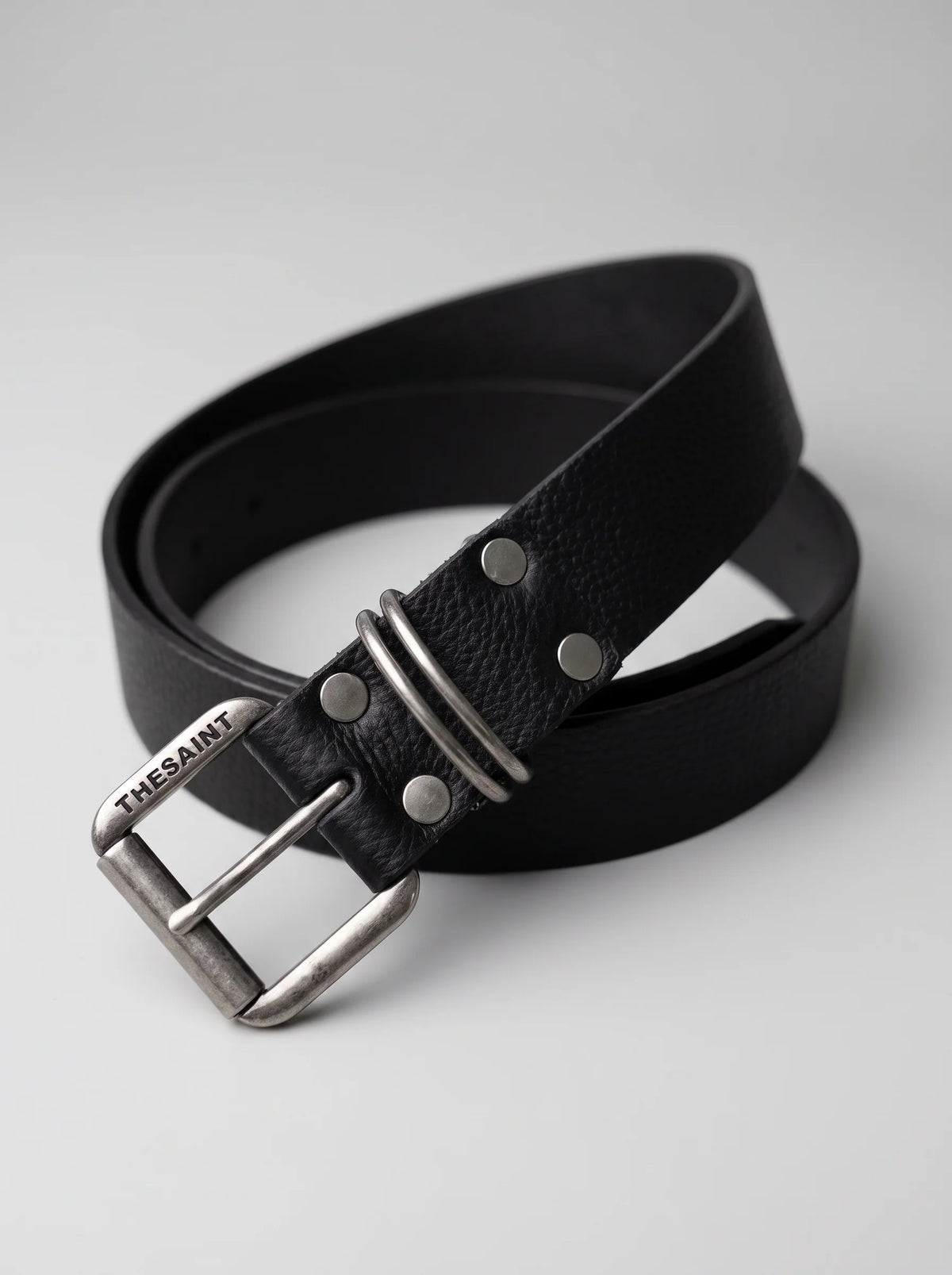 Leather Belt THESAINT "Black"