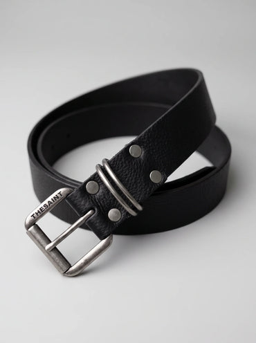 Leather Belt THESAINT "Black"