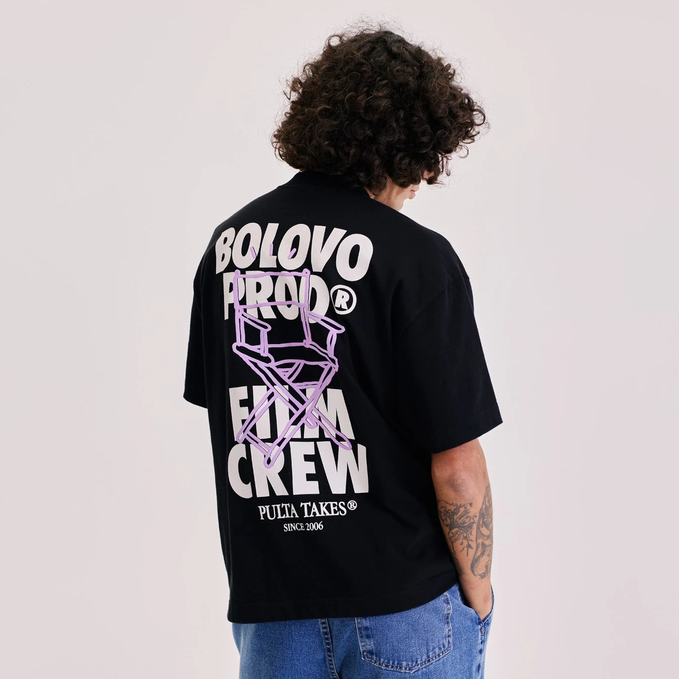 T-Shirt BOLOVO Camiseta Boxy Oversized Director's Cut Preta - THE GAME