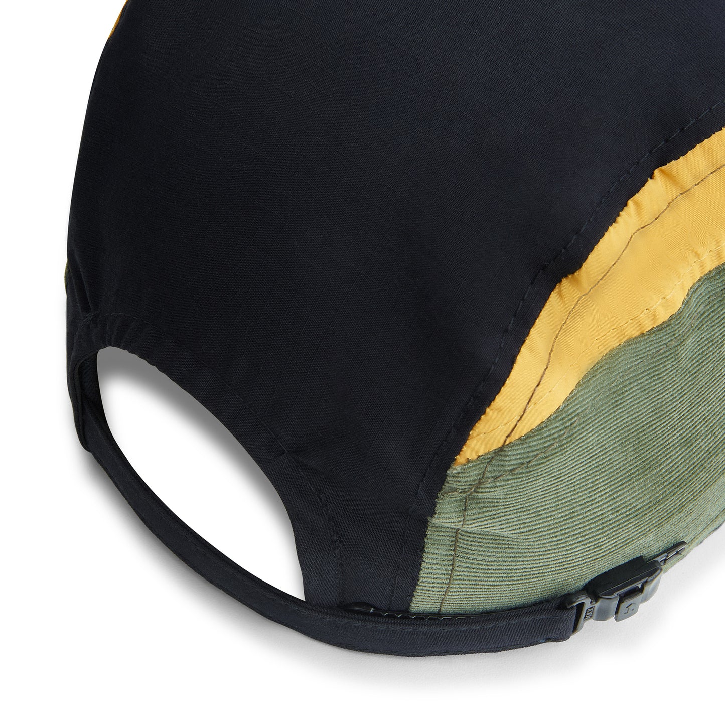 3 Panel Hat Class Inverso "Black/Green/Mostard"