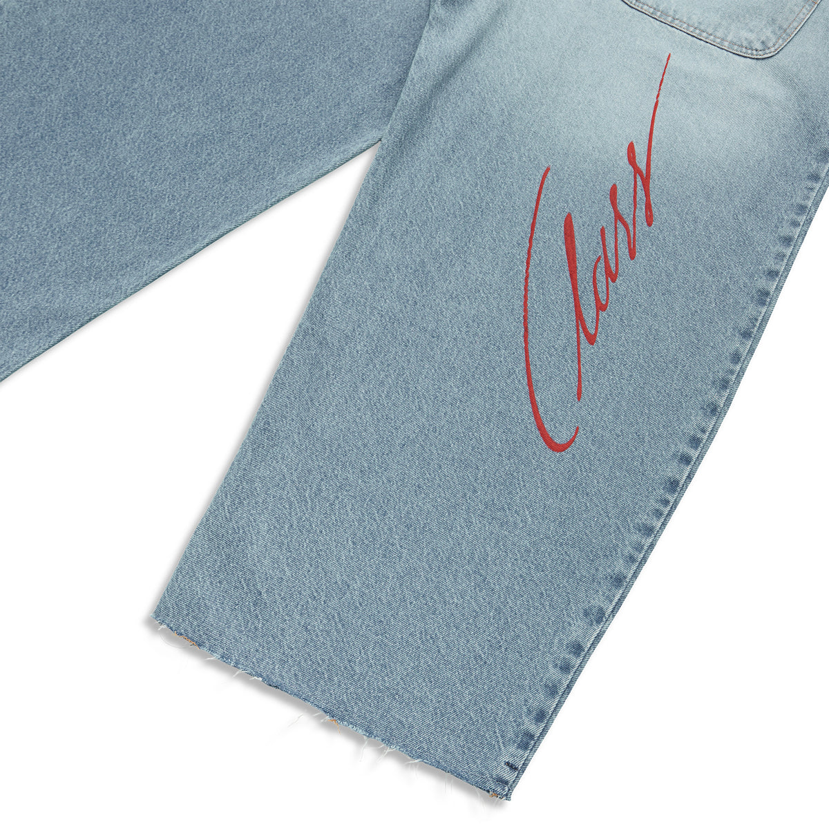 Wide Jeans Pants Class "Serigraphy Blue"