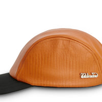 3 Panel Leather "Orange & Black"