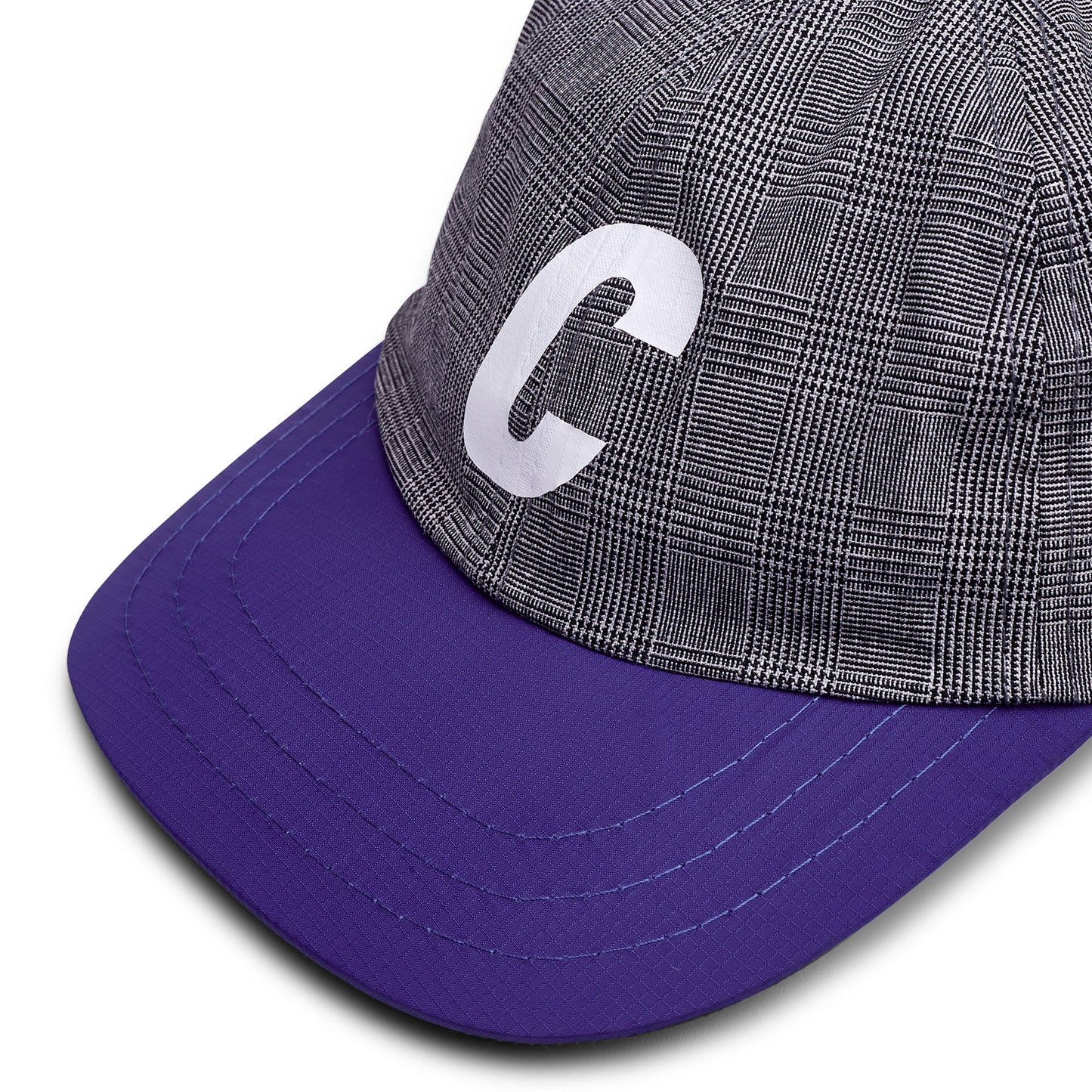 Classic Sport Hat C Logo "Plaid & Blue"