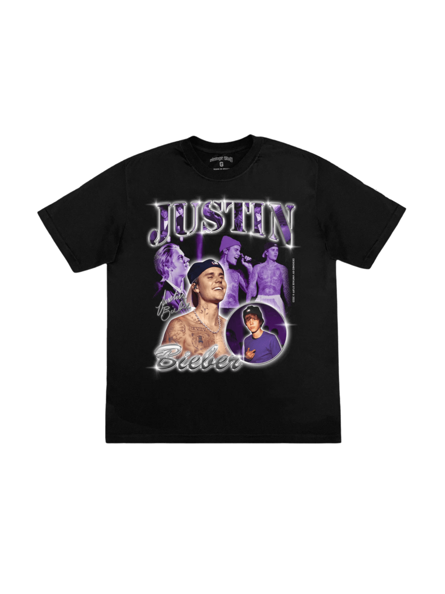 49455447736605 T-Shirt Camiseta Justin Bieber "Black" S/P da VINTAGE STUFF vendido pela THE GAME