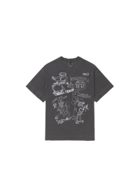 Tee Okinawa Sketches "Stone Washed Black"