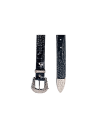 Silver Croco Belt