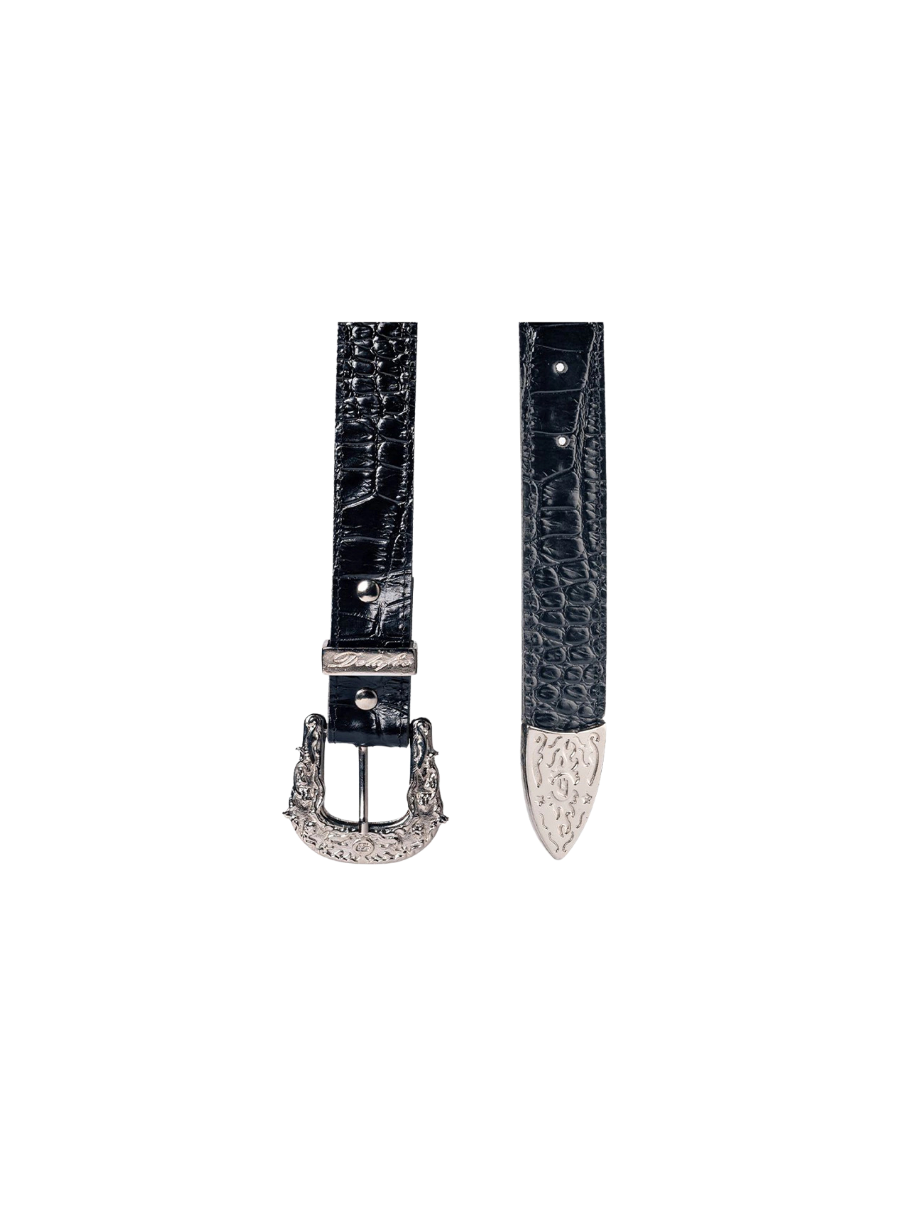 Silver Croco Belt
