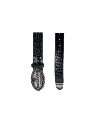 Black Croco Buckle Belt