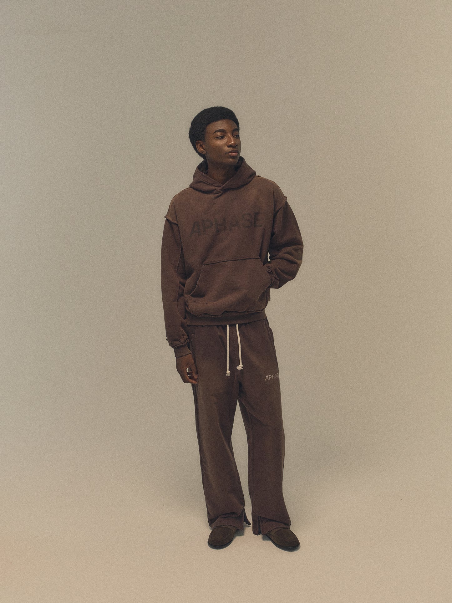 Classic Frontal Hoodie "Stone Brown"