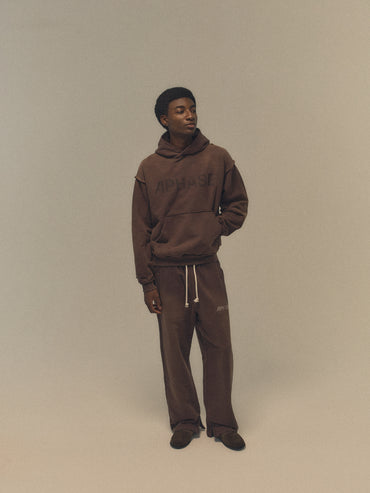 Classic Frontal Hoodie "Stone Brown"