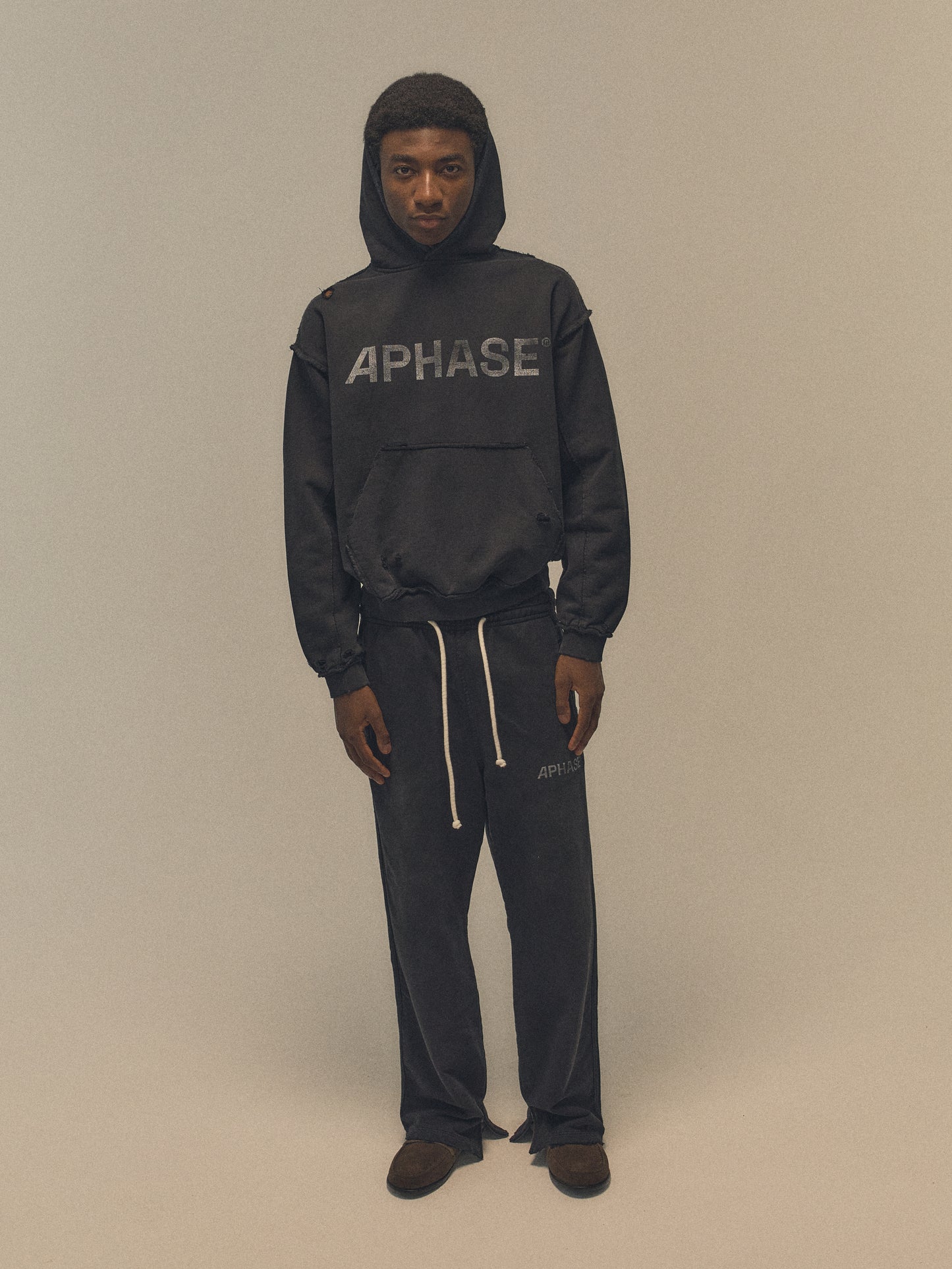 Classic Frontal Hoodie "Stone Black"