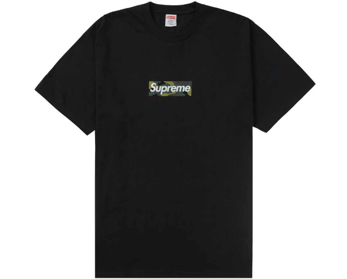 SUPREME - Camo Box Logo Tee "Black" - THE GAME