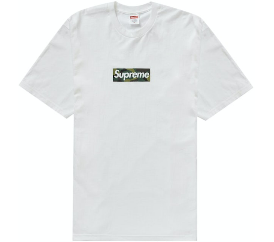 SUPREME - Camo Box Logo Tee "White" - THE GAME